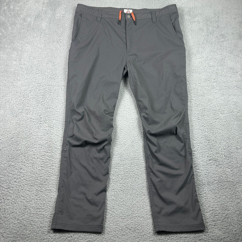 LIVSN Eco Trek Trail Pants Mens 40x30L Charcoal Grey Stretch Outdoor